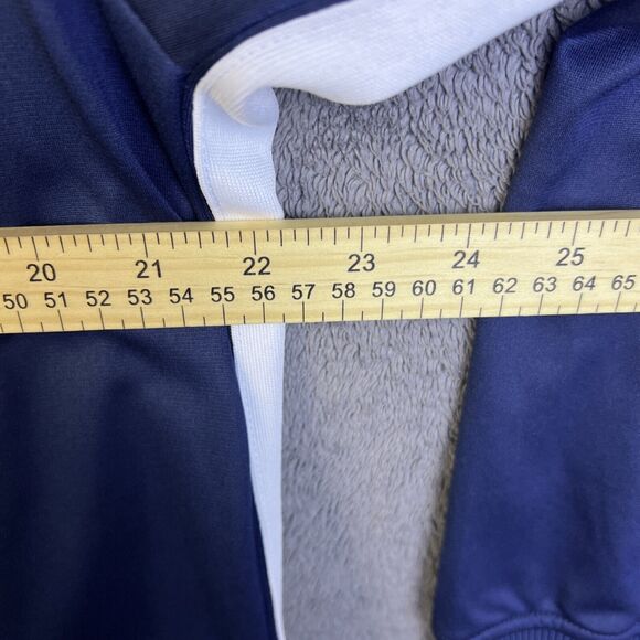 Athletic Works Men’s Track Jacket Blue Size Medium Zipper Pockets Lined - Picture 6 of 6